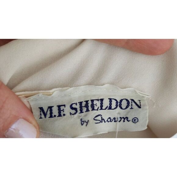 Vintage 70s Spaghetti Straps Slip Dress Womens Size 12 Pink White - Picture 6 of 7